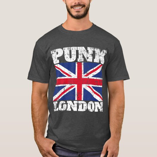 Punk Londense Punk Rock  Vlag T-shirt (Voorkant)