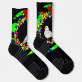 Punk meeuw Kerstkrans Sokken (Rechts)