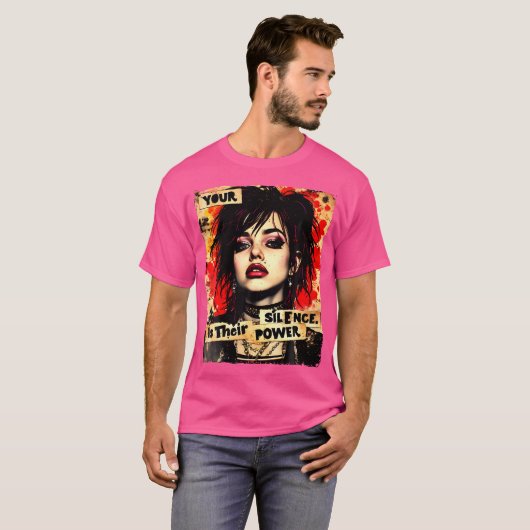 Punk meisje graffiti 90s grunge urban art noodgedw t-shirt (Voorkant volledig)