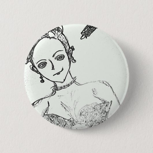punk meisje is sophie? ronde button 5,7 cm (Voorkant)