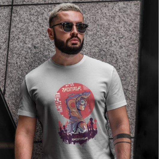 Punk meisje Sci Fi Cyber Urban T-shirt