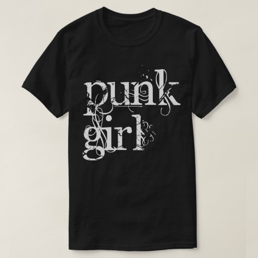 punk meisje t-shirt (Design voorkant)