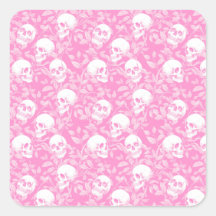 Punk meisjesachtig gothisch roze schedels & blad H