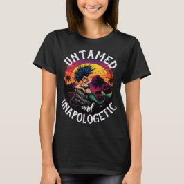 Punk Mermaid at Sunset – Bold Tropical Retro Illus T-shirt