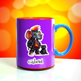 Punk met een Trunk gepersonaliseerde Vinyl Sticker