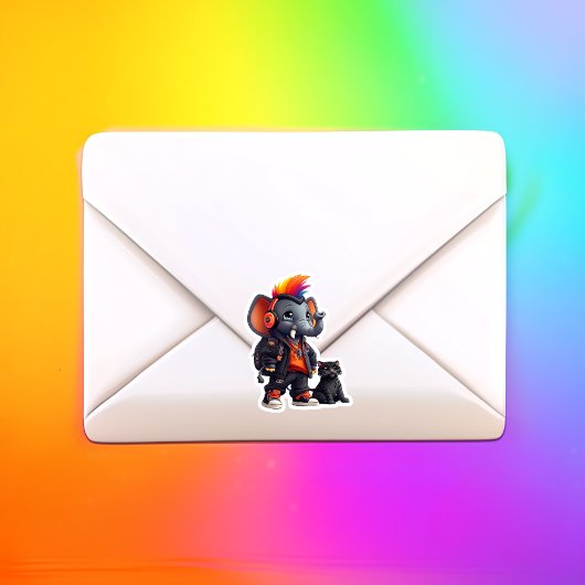 Punk met een Trunk Vinyl Sticker