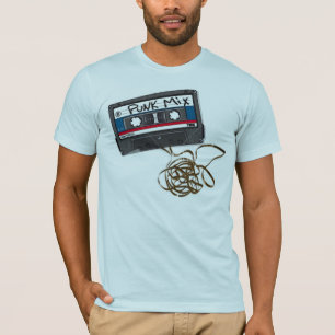 Punk Mix cassette lichtblauw mannen t-shirt