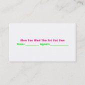 Punk mod stylist Tattoo artistieke kaart Retro Afsprakenkaartje (Achterkant)