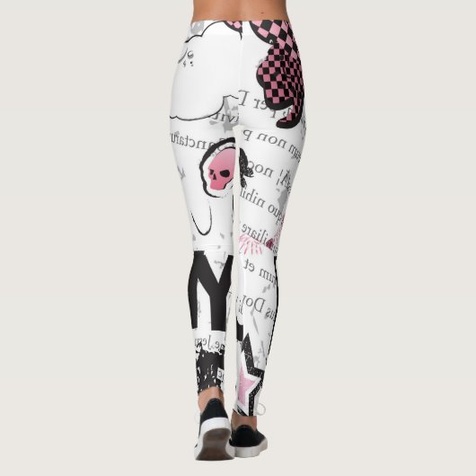Punk moderne ontwerpregels leggings (Achterkant)