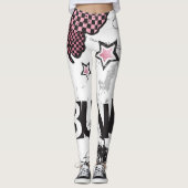 Punk moderne ontwerpregels leggings (Voorkant)
