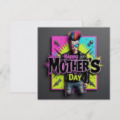 Punk Moederdag Parel Simmer Card Feestdagenkaart (Voorkant / Achterkant)