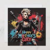 Punk Moederdag Parel Simmer Kaart (Voorkant / Achterkant)