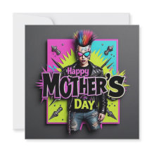 Punk Moederdag Parels Simmer Card