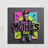 Punk Moederdag Pearl Simmer Kaart (Voorkant / Achterkant)