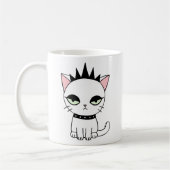 Punk mok Funny Punk kat Mok Funny Cat Lover Mok (Links)