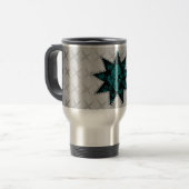 Punk Mok van de schedel (Blauwgroen) (Voorkant links)