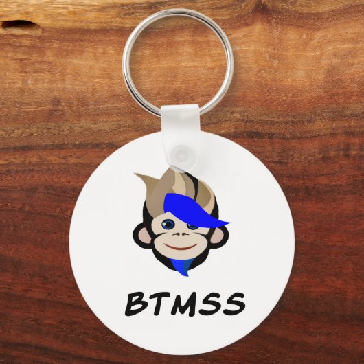 Punk Monkey Blue Eyed Monkey BTMSS Sleutelhanger (Achterkant)