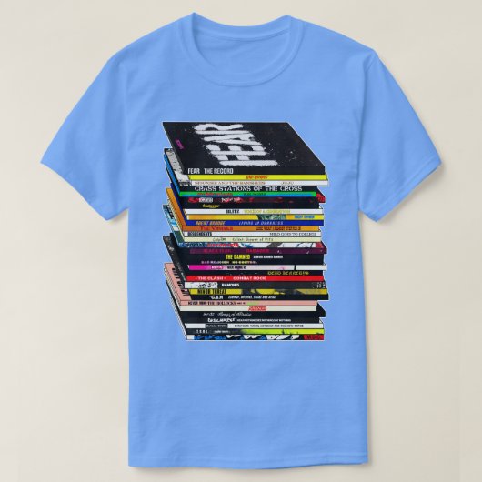 Punk muziek CDVinyl Stack T-shirt (Design voorkant)