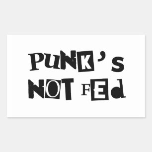 punk niet gevoed grappig tekstbericht baby kindere rechthoekige sticker