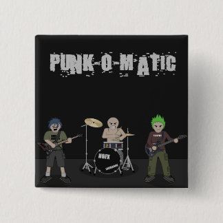 Punk-o-Matic 1 Vierkante Button 5,1 Cm