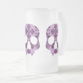 Punk paarse Damask Fanged Skull Beer mok (Voorkant rechts)