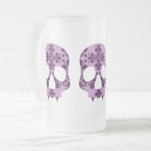 Punk paarse Damask Fanged Skull Beer mok (Voorkant links)