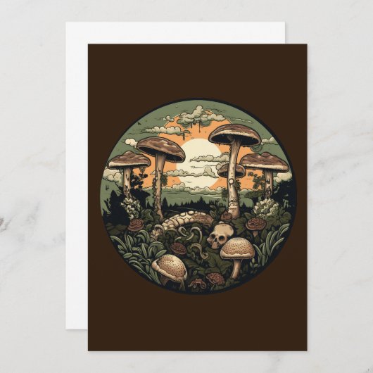 Punk paddenstoelenbos kaart (Voorkant / Achterkant)