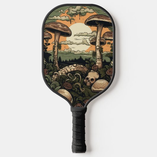 Punk paddenstoelenbos pickleball paddle (Voorkant)