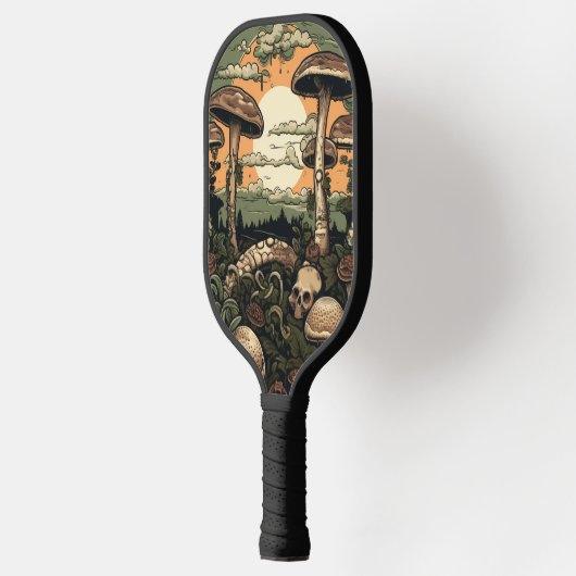 Punk paddenstoelenbos pickleball paddle (Links)