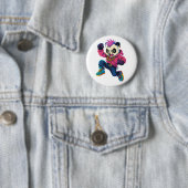 Punk Panda Kracht Ronde Button 5,7 Cm (In situ)