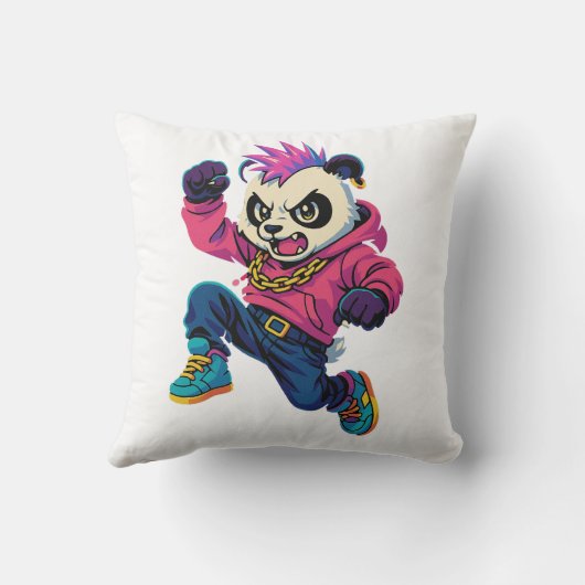 Punk Panda Power Kussen (Achterkant)