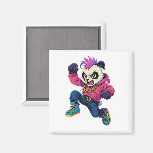Punk Panda Power Magneet (Voorkant / Achterkant)