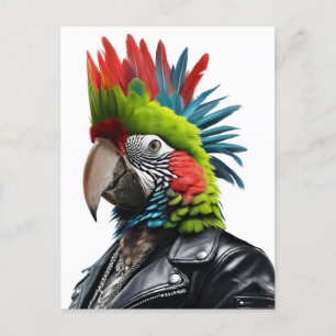 Punk papegaai briefkaart
