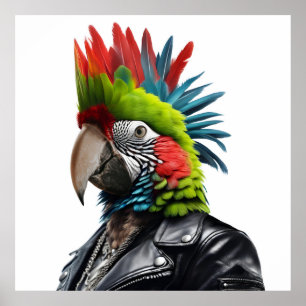 Punk papegaai poster