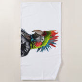 Punk papegaai strandlaken (Voorkant)