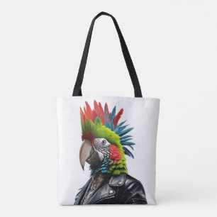 Punk papegaai tote bag