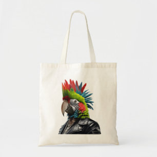 Punk papegaai tote bag