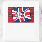 Punk parelhoen rechthoekige sticker (Tas)