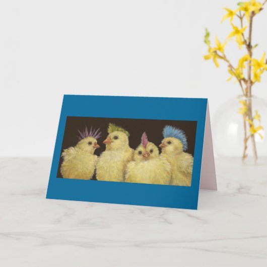 Punk Peeps-kaart Kaart (Gele Bloem)