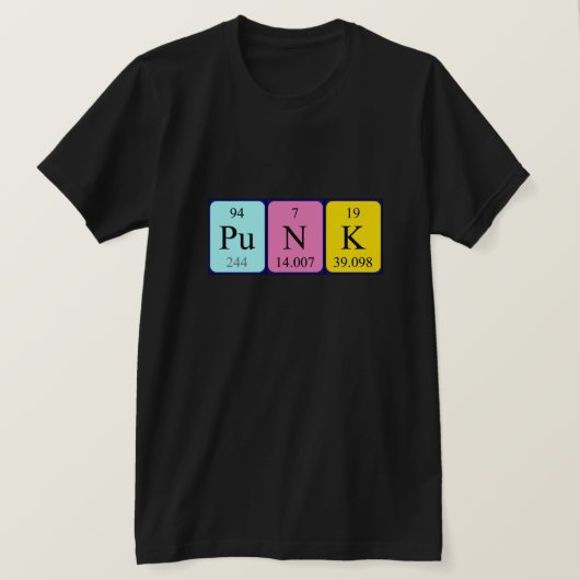 Punk periodiek shirt van het woord (Design voorkant)