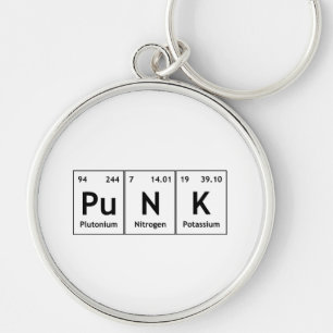 punk Periodieke Tabel Element Word Chemicaliënsymb Sleutelhanger