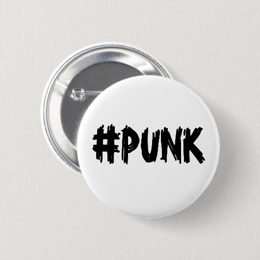 #PUNK pincode (zwart-wit) Ronde Button 5,7 Cm (Voorkant /achterkant)