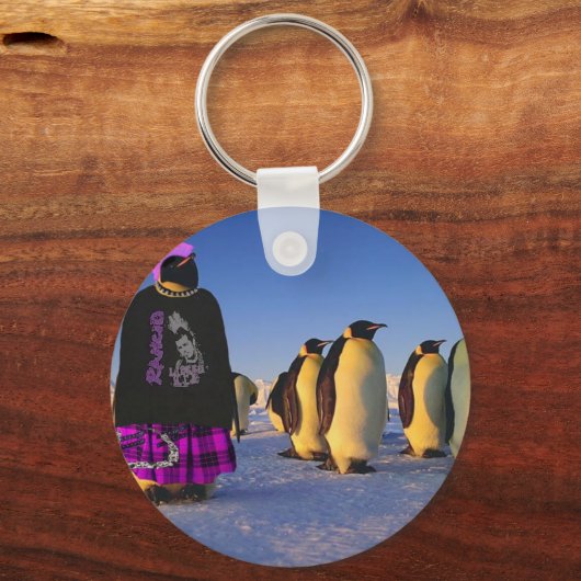 Punk pinguïn sleutelhanger (Voorkant)