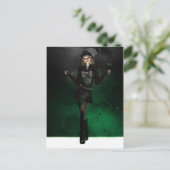 Punk pixie - groen briefkaart (Staand voorkant)