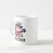 Punk Porker Grappige Punk Rocker Pig Pun Koffiemok (Voorkant links)