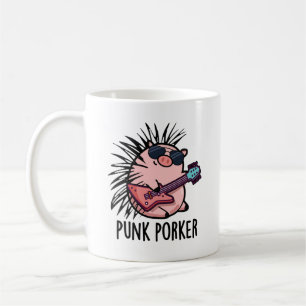 Punk Porker Grappige Punk Rocker Pig Pun Koffiemok