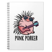 Punk Porker Grappige Punk Rocker Varkens Punt  Notitieboek (Voorkant)