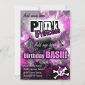 Punk Princess Birthday Bash Kaart (Voorkant)
