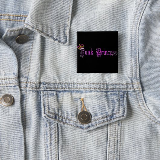 Punk Princess Square Button (In situ)