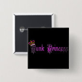 Punk Princess Square Button (Voorkant /achterkant)